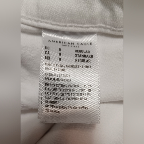 American Eagle Outfitters White Flare Denim Super Stretch Jeans - Picture 8 of 12